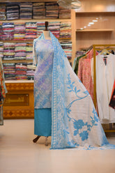 3-PC Unstitched Digital Printed Embroidered Viscose | EV-1